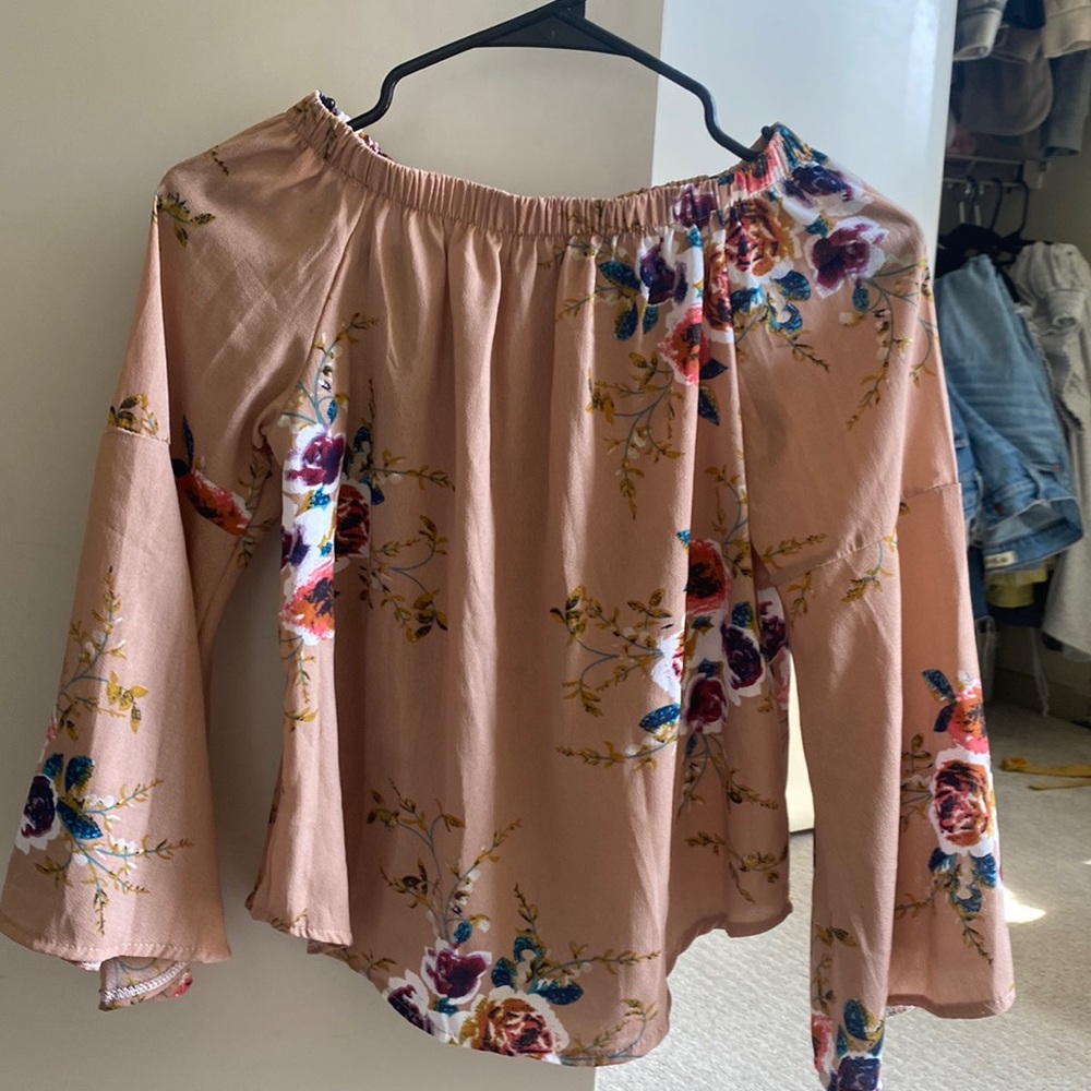 Off shoulder floral top